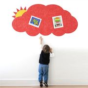 创意云朵太阳毛毡板照片墙软木板幼儿园装饰留言板展示板毛毡墙贴