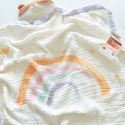 新生儿纯棉纱布浴巾婴儿6层纱，布盖毯初生宝宝超柔吸水盖被毛巾被