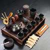 紫砂陶瓷功夫茶具套装家用茶杯简约办公实木小茶盘抽屉式茶台整套