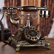 欧式复古电话机座机，家用仿古电话机时尚创意，老式转盘电话无线插卡