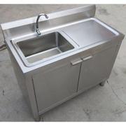 不锈钢洗衣槽家用厨房水槽不锈钢阳台洗衣池带搓板洗衣柜台品