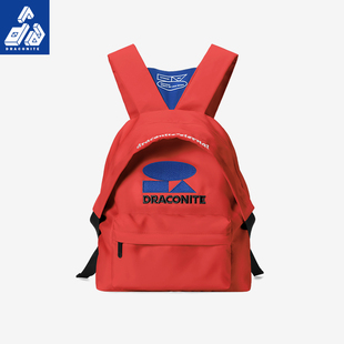 draconite美式复古双肩包女包(包女包)休闲运动小书包大学生通勤旅行背包