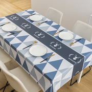 北欧几何桌布免洗防油防水pvc防烫餐台布茶几桌垫轻奢高级感ins风