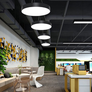 LED圆形吊灯现代简约办公室过道走廊灯具超亮工业风商用店铺