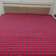 加厚款上下铺单人床经典方格，蓝白格老粗布，单人床单1.2米1.5米