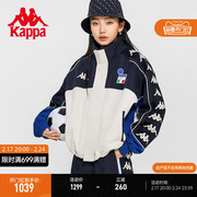 Kappa卡帕复古运动棉服2024女刺绣户外短款防寒服K0E22MM02