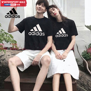 Adidas阿迪达斯短袖男2024夏季运动服情侣半袖纯棉T恤