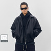 商场同款CHINISM CH黑水系列美式环保PU皮夹克男夹棉男士外套