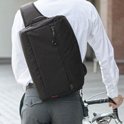 日本SANWA胸包单肩挎包女手提简约电脑包USB男背包多口袋休闲斜挎腰包ins潮通勤14英寸骑行包A4机能箱包