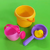 儿童夏季洗澡戏水软胶小桶洒水壶勺子转轮水车宝宝小黄鸭玩具套装