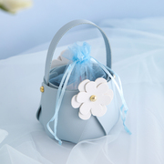 结婚皮质手提喜糖盒礼物糖果袋子创意婚庆伴手礼盒袋空盒欧式