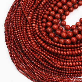 天然红石玛瑙圆珠隔片垫片diy大小金刚菩提子手串，佛珠配件配饰品
