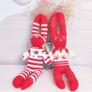 创意玩偶纯手工袜子娃娃，成品diy原创设计长耳兔子手工作业