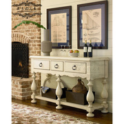 美式简约实木门厅柜玄关台现代中式白色装饰柜北欧风格储物玄关桌