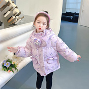 韩国儿童装女童冬装卡通，羽绒服不透风外套发洋气童装潮