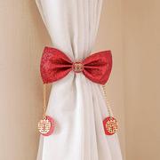 婚房布置结婚礼装饰新房卧室客厅创意装饰窗帘网红ins珠光蝴蝶结
