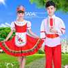 儿童俄罗斯民族演出服装，女童少数民族舞台表演服公主裙礼服舞