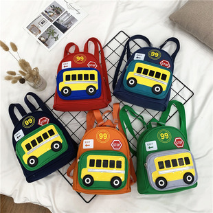 韩版公交车儿童双肩包网红同款可爱幼儿园男女宝宝小书包迷你背包
