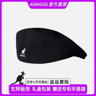 KANGOL帽子袋鼠ins春夏网眼时尚潮流经典504百搭显脸小贝雷帽