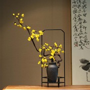 中式复古陶瓷腊梅花艺瓶，摆件客厅电视柜玄关装饰品样板间桌面