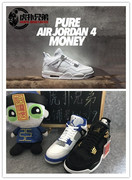 airjordan4aj4纯白白猫黑金赛车蓝摩托，gs308497-100