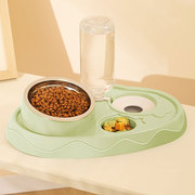 猫碗猫食盆自动饮水双碗猫咪，饭碗狗狗碗狗盆防打翻喝水碗宠物食碗