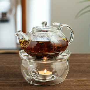 一屋窑防掉盖加厚玻璃耐高温茶具耐热花茶壶泡茶壶沏茶玻璃壶
