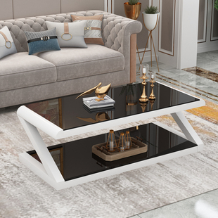 北欧茶几小户型客厅，家用电视柜组合现代简约创意轻奢玻璃茶几桌