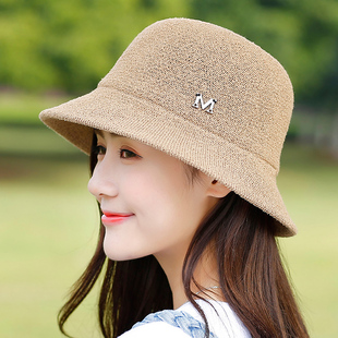 韩版女士夏季帽子户外出游遮阳防晒渔夫帽折叠凉帽春夏季休闲盆帽