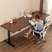 实木电动升降电脑书桌，长北美黑胡桃木办公家用客厅工作台桌子