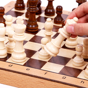 高档成人儿童学生大号磁性国际象棋实木制折叠chess初学者西洋棋