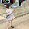 韩版童装2023春夏季女童套装气质小香风针织套裙荷叶边套装