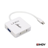 德国 LINDY 主动式Mini DP 1.2转HDMI/DVI-D/VGA三合一转换器