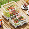 手提保鲜盒大容量透明户外露营春游野餐移动小冰箱食物水果密封盒