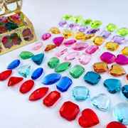 儿童宝石玩具男女孩亚克力钻石玩具水晶石宝石串珠项链百宝箱塑料