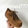 promiseu777 23aw潮流街头复古袋鼠鞋生胶底人手缝制牛皮wallabee