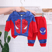 童装蜘蛛侠儿童套装男童3宝宝超人衣服春秋装4小孩帅气运动两件套
