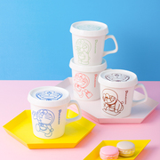 哆啦a梦陶瓷马克杯咖啡杯，可爱卡通杯子带盖喝水杯牛奶杯早餐杯