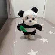 马尔济斯博美狗狗熊猫服宠物站立衣服小型犬比熊泰迪搞怪搞笑装猫