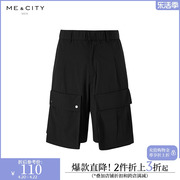 MECITY男装夏季时尚潮流双贴袋五分裤男大口袋梭织短裤