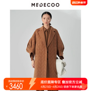 medecoo墨蒂珂2023冬季灯笼，袖双面呢羊毛，大衣外套女mhd20316