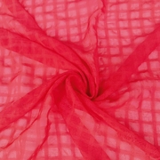 大红色雪纺泡泡布料，夏季薄款连衣裙衬衫时装面料