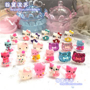儿童戒指女童饰品kitty猫，公主可爱卡通玩具，六一礼物盒装戒指环