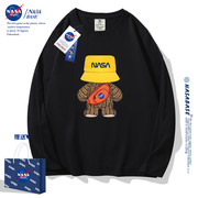 NASA联名长袖t恤男女超火潮牌2023ins宽松内搭打底体恤衫上衣