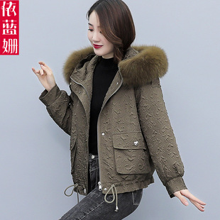 派克棉服女短款2023冬装韩版时尚加绒加厚小个子工装棉衣外套