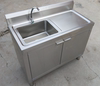 家用厨房304不锈钢水槽橱柜带平台洗菜池洗碗盆一体式水池柜碗柜