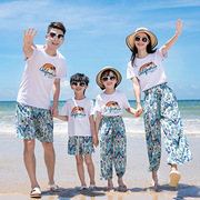 沙滩女情侣装夏季T恤度假拍照旅游海南三亚穿搭衣服海边套装
