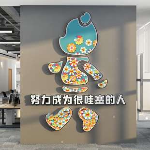 办公室墙面装饰仔企业文化司设计高级感氛围布置会议励志标语背景