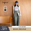 Ungrid2023秋季休闲风慵懒垂感宽松显瘦细带高腰背带工装长裤