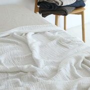 定制纯棉三层纱棉纱毯日式水洗，纯棉毛巾毯夏凉被空调被单双人毯子